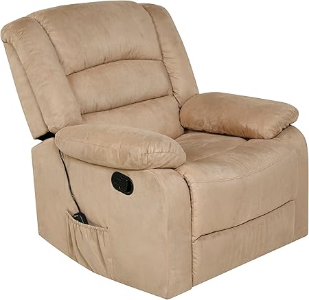 Longstreet Rocker Recliner with Massage, Heat and Dual USB ports,