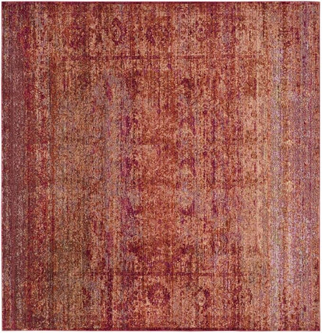 Mystique Collection Area Rug - 8' x 10', Green & Multi, Watercolor Overdyed Distressed