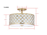 Collection Kora Quatrefoil 3 15" Flush Mount Ligh