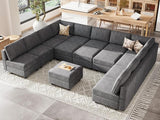 Modular Sleeper Sectional Sofa Couch Oversized U Shaped Sofa with Storage Convertible