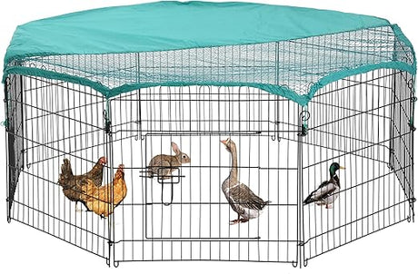 Chicken Coop 72" x 48" Chicken Run Walking Poultry Cage for Yard