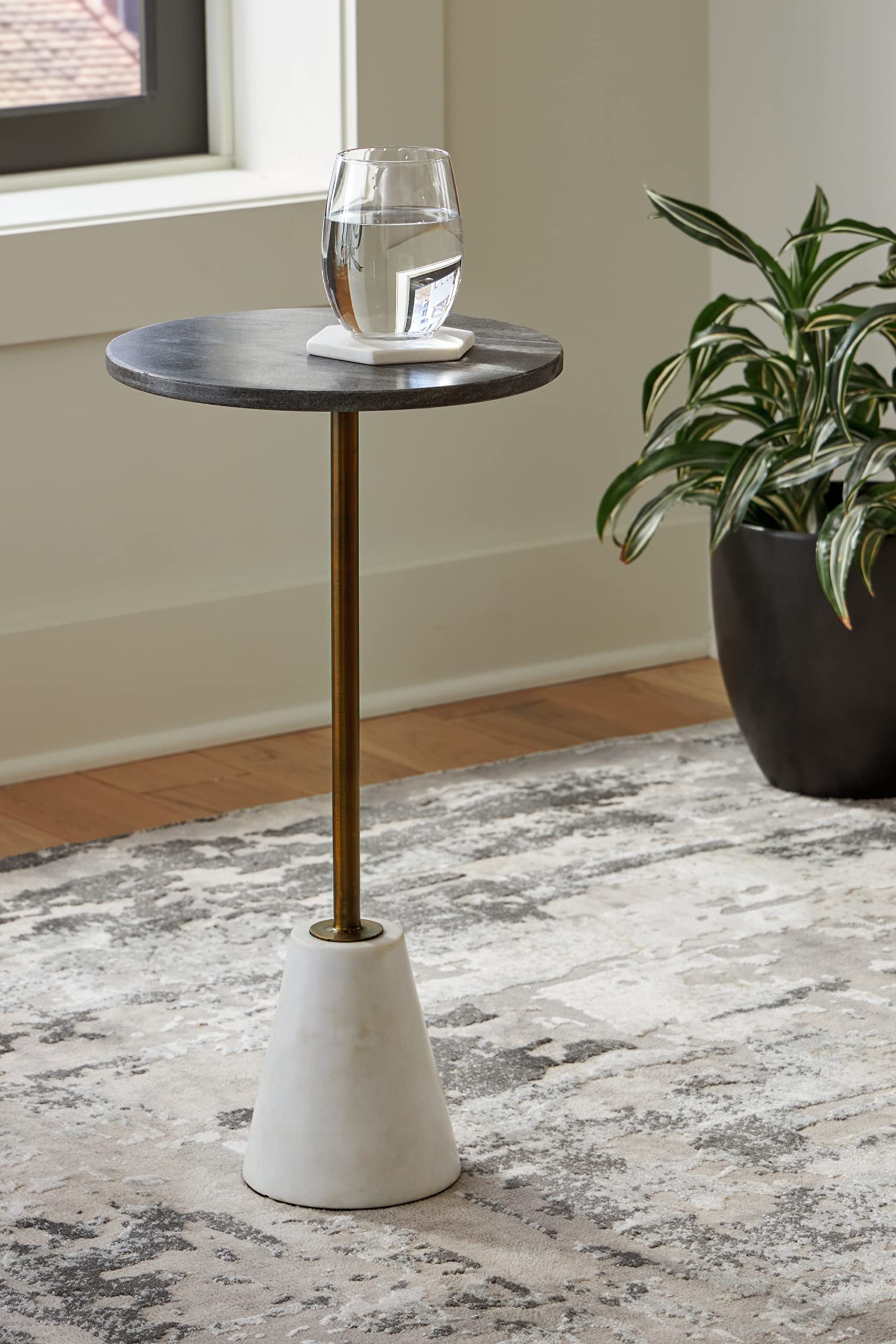 Caramont Accent Table, Black & White