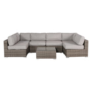 7 Pc Patio Sofa Set, weather Resistant Outdoor Resort Grade Convertible Set