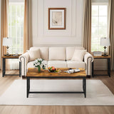 Coffee Table Set, Coffee Table & Two End Side Table, Modern 3-Piece Living Room