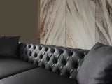 Aurora Collection Modern | Contemporary Vegan Leather Upholstered Sofa,