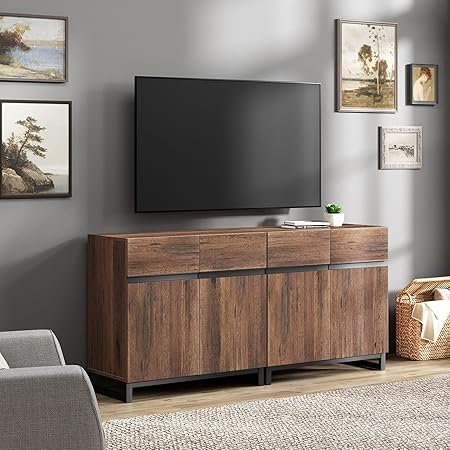 Modern TV Stand for TVs up to 100 inch, 3 in 1 Entertainment Center TV Console