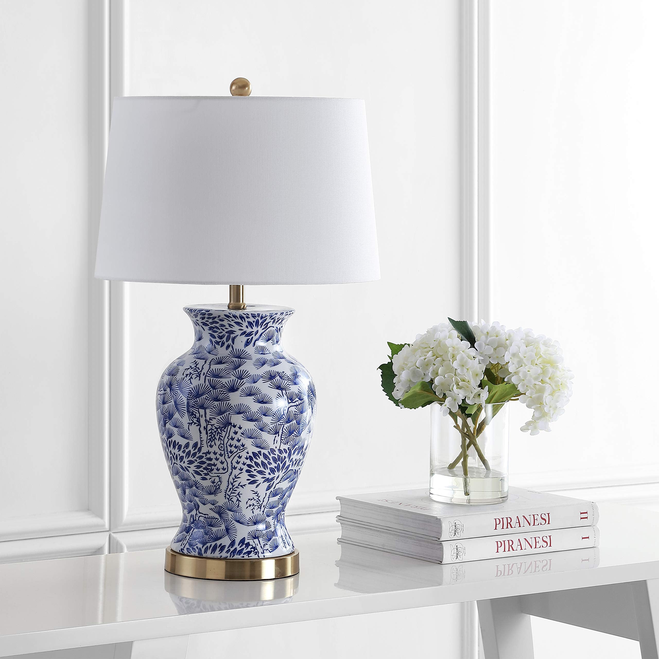 Alona Blue White Chinoiserie Table Lamp Set of 2 - 28 Inch
