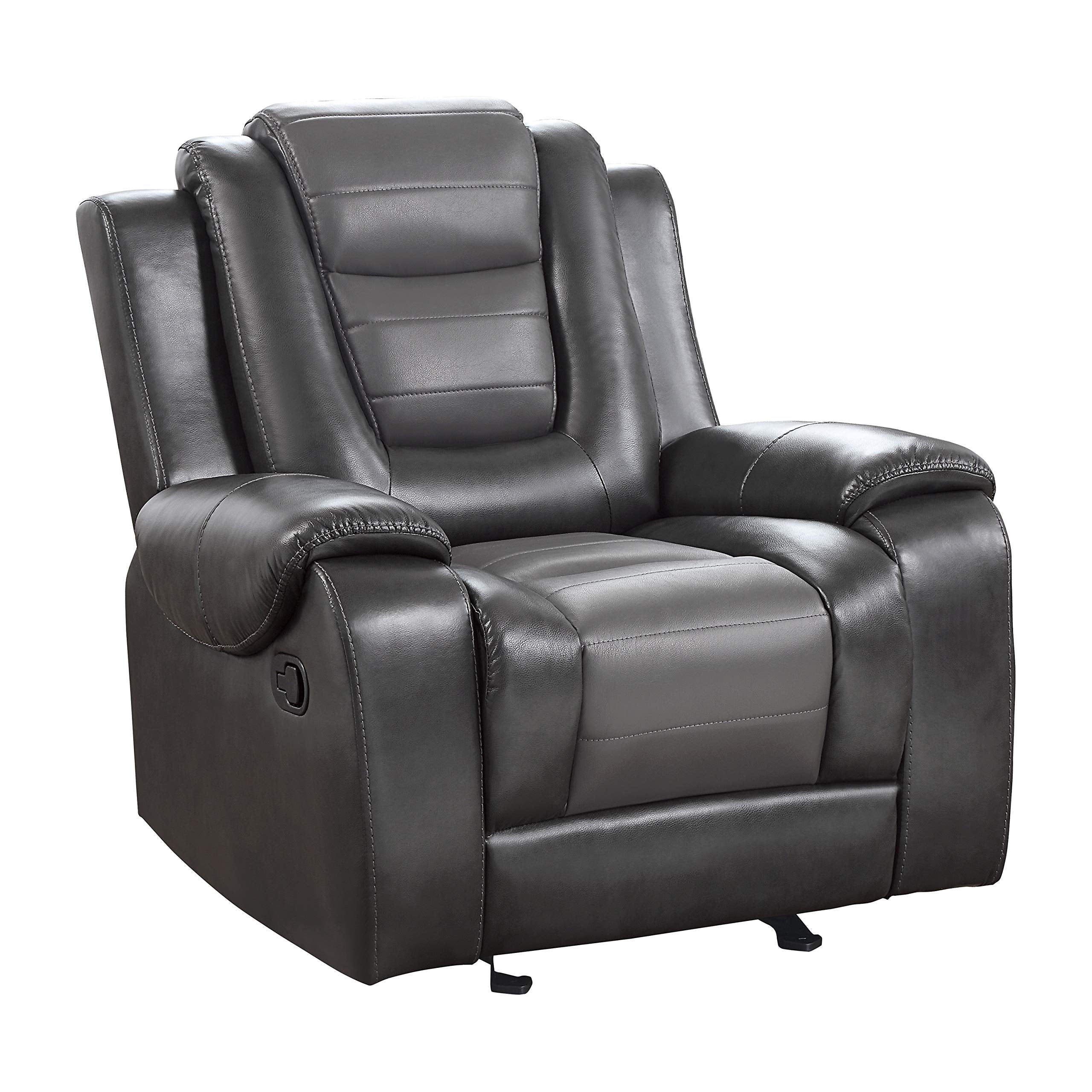 GlideMode Two-Tone Gray Recliner Chai with Gliding Recline