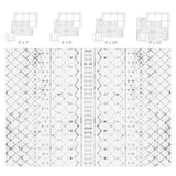 5x7 Machine Washable Area Rug - Modern Geometric Faux Wool Carpet with Non-Slip Backing