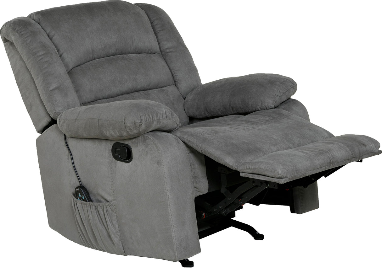 Longstreet Rocker Recliner with Massage, Heat and Dual USB ports,