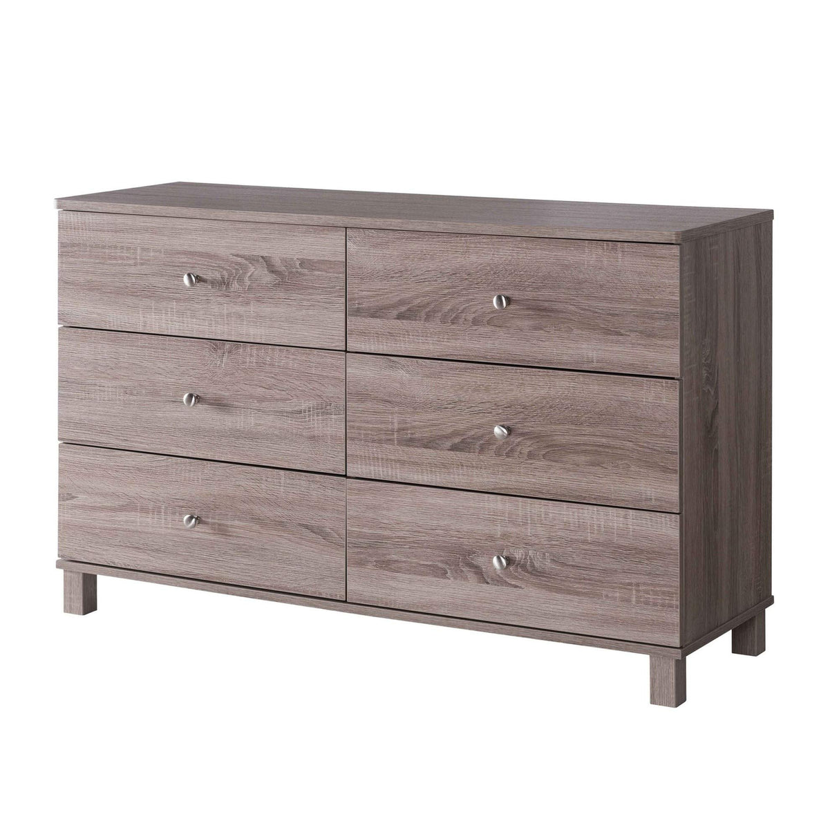 47.25 Inches 6 Drawer Dresser with Straight Legs, Brown