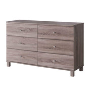 47.25 Inches 6 Drawer Dresser with Straight Legs, Brown