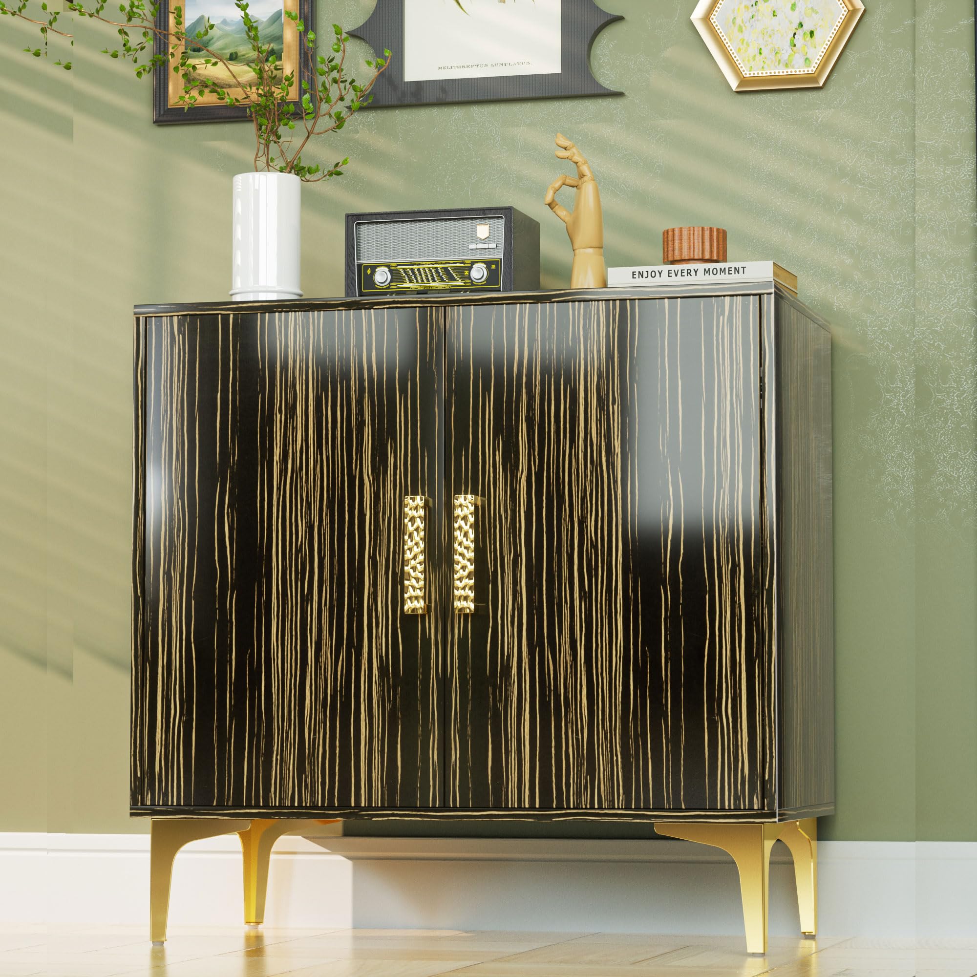 Cabinet with Storage, Storage Cabinet with Doors and Adjustable Shelf, Accent Cabinet