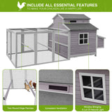 Chicken Coop with Large Nesting Box Outdoor Wooden Hen House Poultry Cage