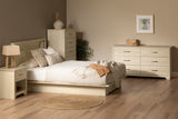 Fusion 1-Drawer Nightstand-End Table with Storage, Bleached Oak