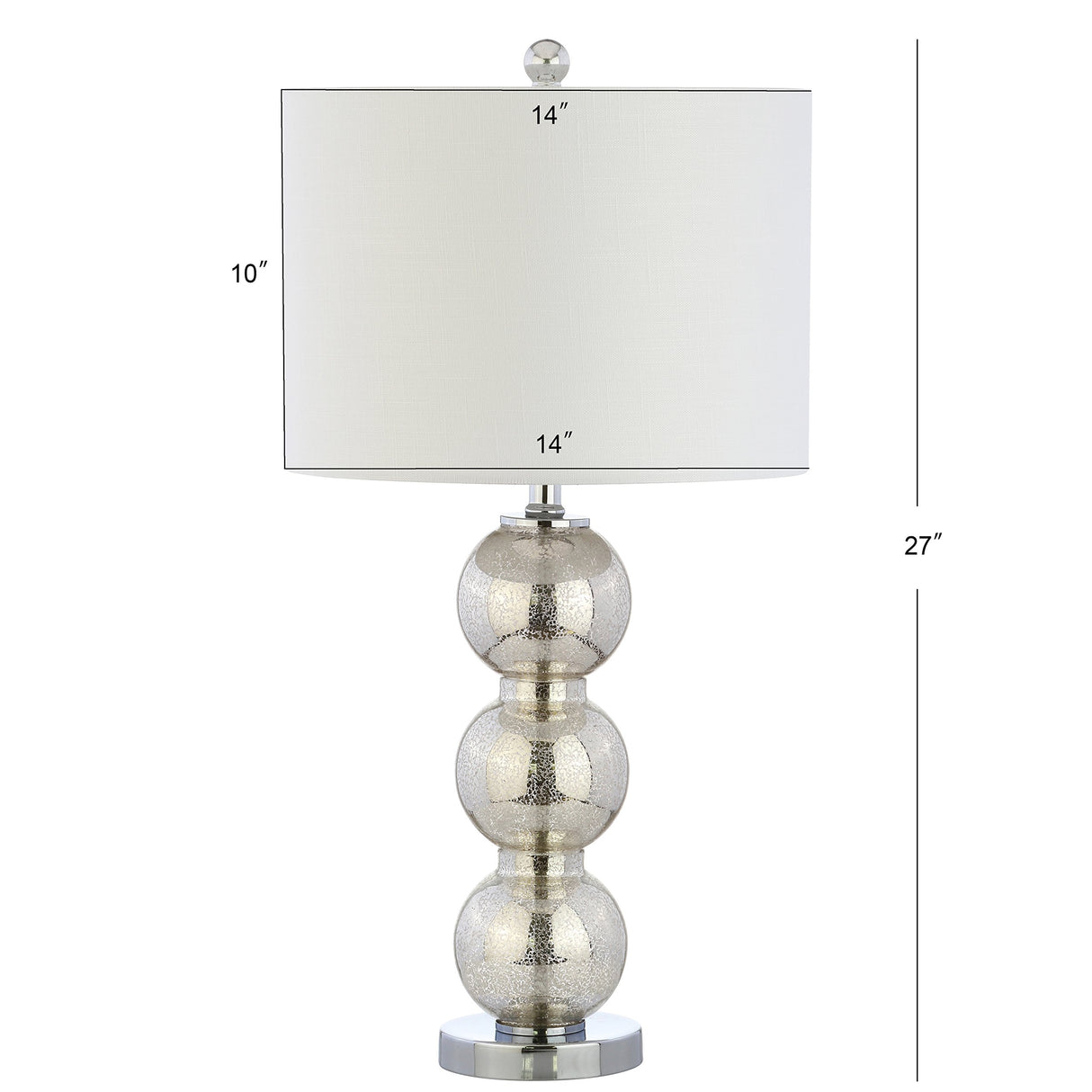 JYL1070B-SET2 Set of 2 Table Lamps Bella 27" Glass Triple-Sphere LED Table Lamp