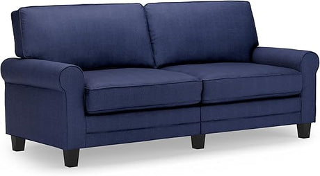 Copenhagen 73" Rolled Arm Sofa, Easy Care Polyester, Soft Pillow Back