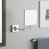 Norabel Modern Square Framed Bathroom Wall Mirror with Light 7-7/8" x 12-7/16"
