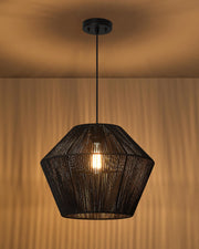 16.5” Large Modern Woven Chandelier Farmhouse Coastal Pendant Light