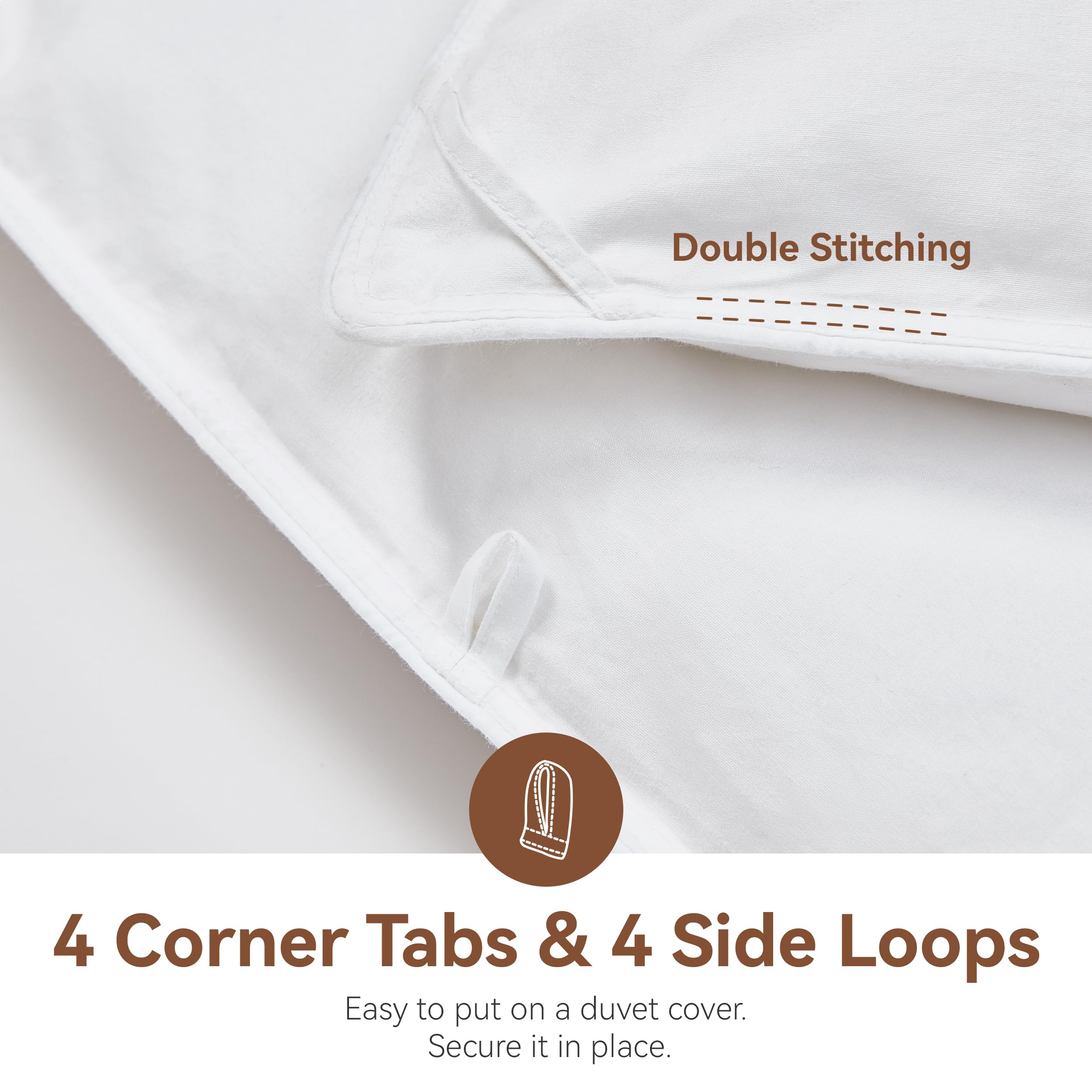 Goose Feather Down Comforter King Size - All Season Duvet Insert 750+ FP