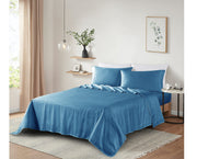 100% Supima Cotton Sheets 600 Thread Count,Bed Sheet Set King Sheets 4 Pieces,