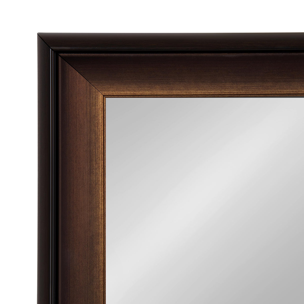 Gotley Transitional Rectangle Scooped Wall Mirror with Unique Ombre Finish