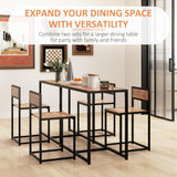 3-Piece Industrial Dining Table Set for 2, Kitchen Table and Chairs, Dining Room Sets for