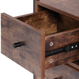 Bookshelf/Bookcase,Open Book Shelf with Middle Drawers Storage Organizer for Living