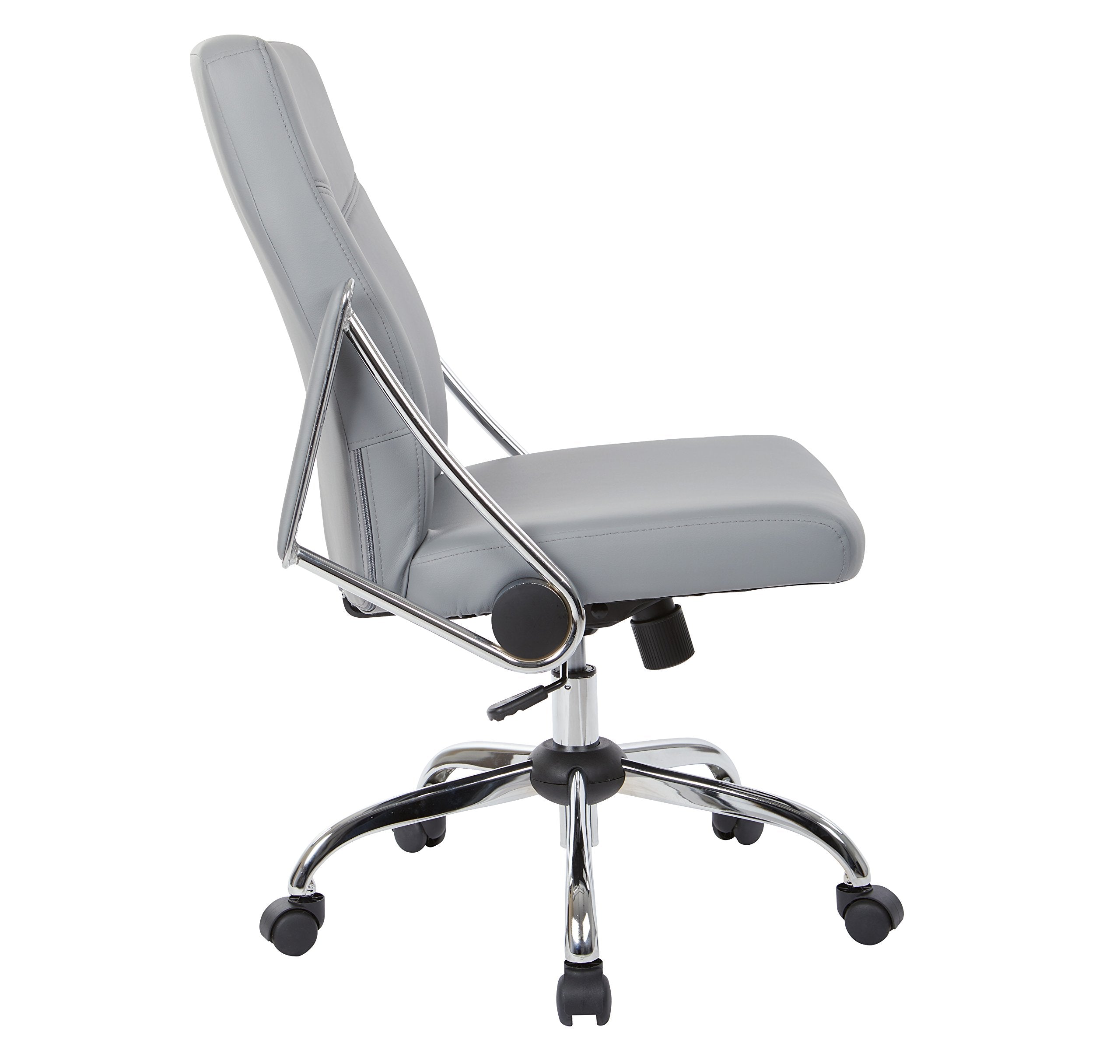 Faux Leather Chair, Charcoal