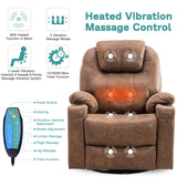 Swivel Rocker Massage Recliner Chair with Heat Ergonomic, Manual Glider Rocking