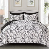 Floral Comforters Queen Size 7 Pieces Botanical Pink Bed in a Bag Ulter Soft