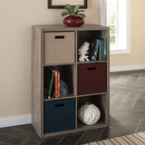 6 Cube Storage Shelf Organizer Bookshelf with Back Panel, Easy Assembly, Wood