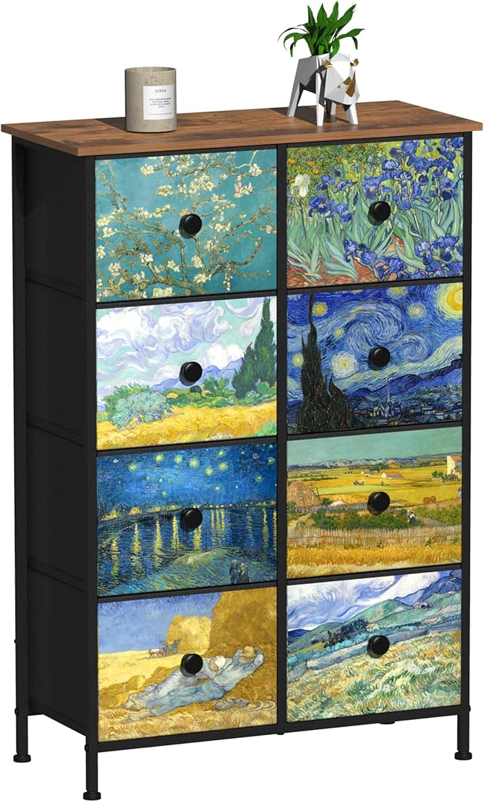 Dresser for Bedroom Van Gogh Chest of Drawers