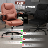 Executive Office Chair with Lumbar Support - Ergonomic PU Leather Desk Chair