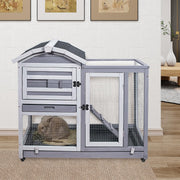 Rabbit Hutch Indoor Outdoor, Bunny Cages Wooden Pet House