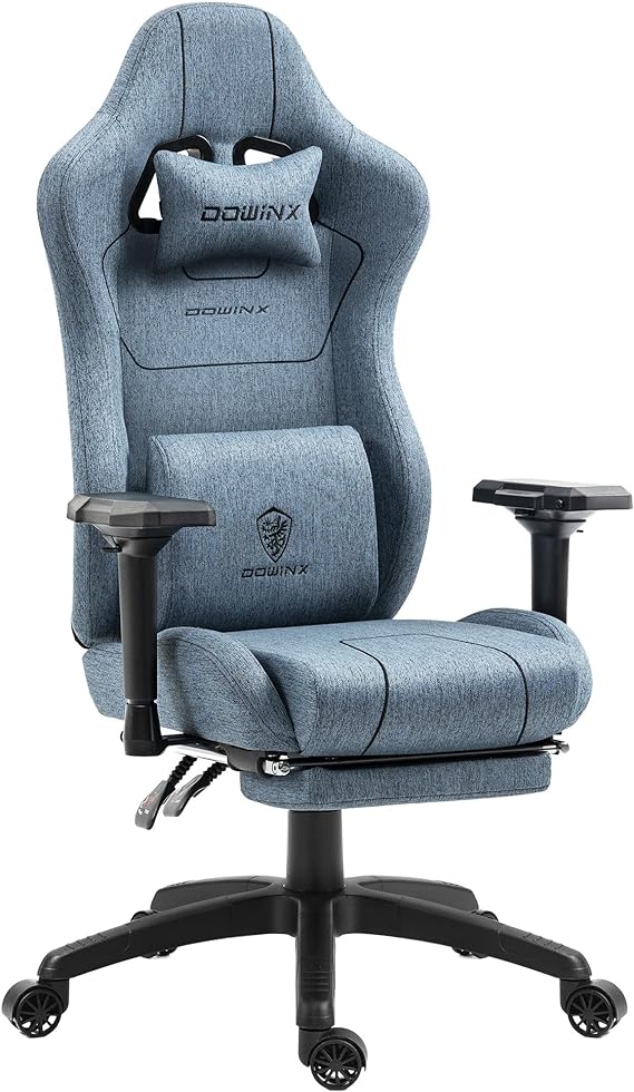 Gaming Chair Tech Fabric with Pocket Spring Cushion, Ergonomic Computer Chair