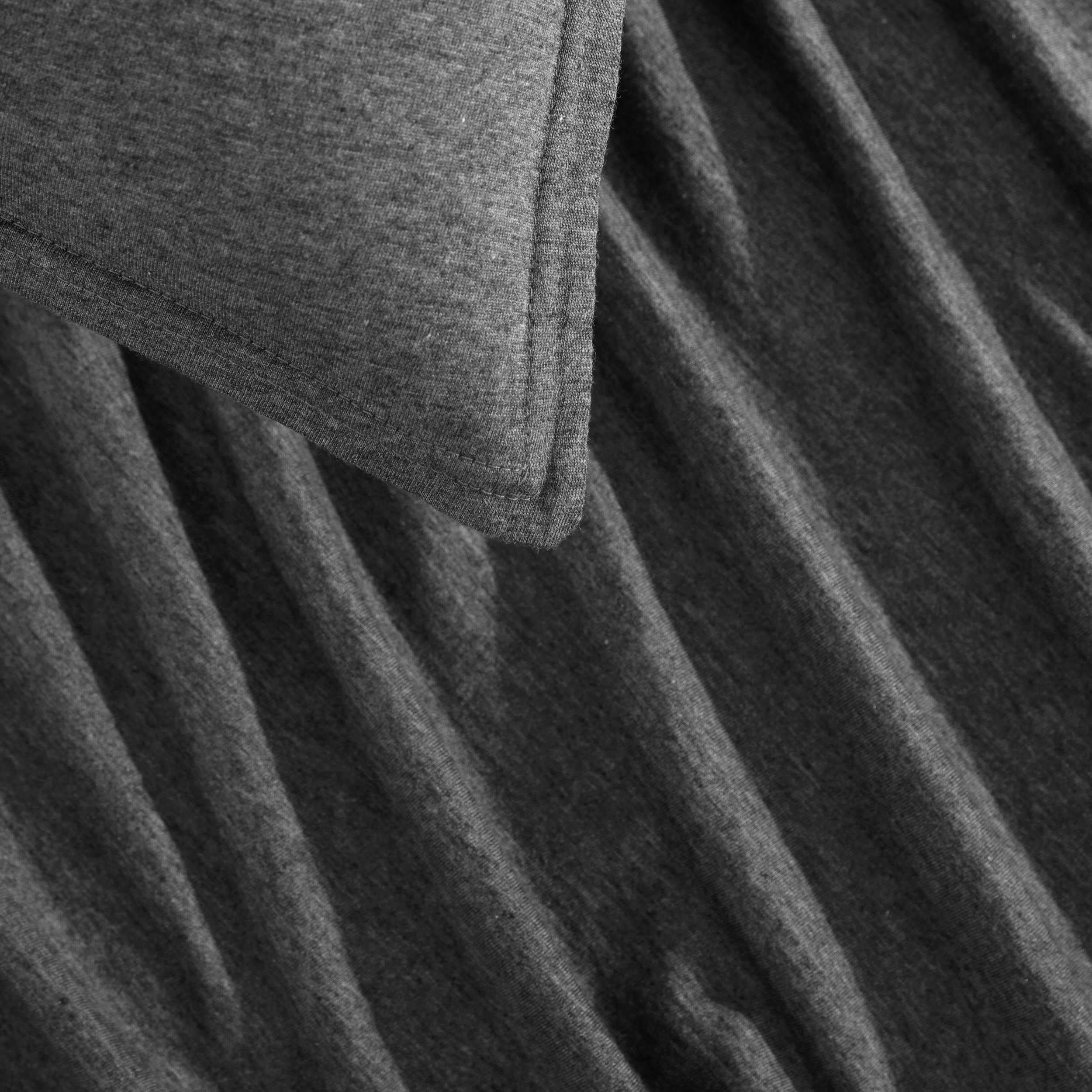 Comforter Set, Luxuriously Soft Home Decor, Modern Cotton Melange Jersey Bedding (Gunmetal Grey Heather, King)