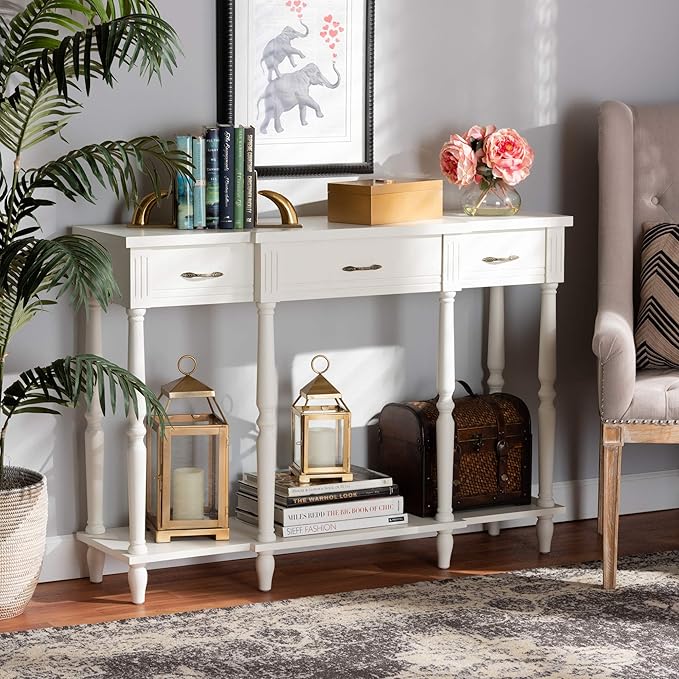 Hallan Console Table, One Size, Oak Brown