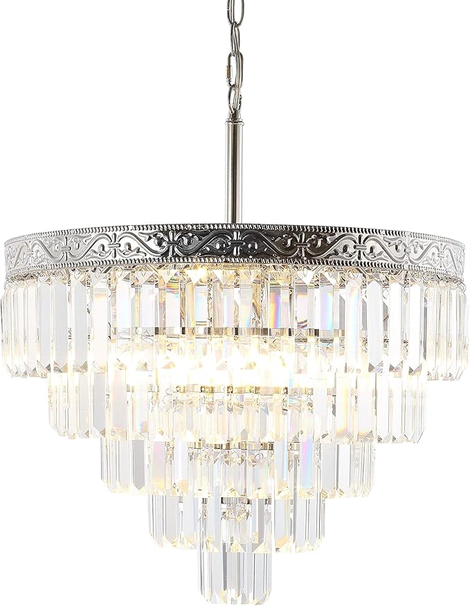 JYL9007B Wyatt 20" 4-Light Crystal LED Chandelier Contemporary,Classic