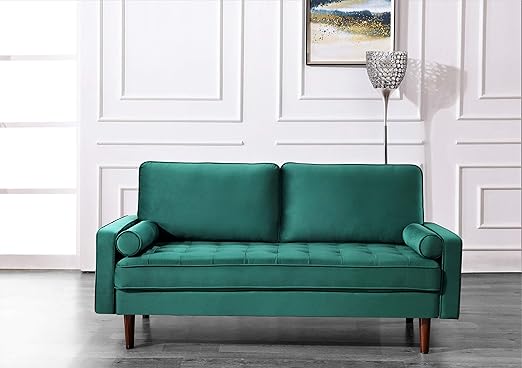 Womble Modern Velvet Upholstered Living Room Diamond Tufted Chesterfield Sofa