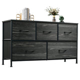 Dresser for Bedroom with 5 Drawers, Wide Chest of Drawers, Fabric Dresser, Storage