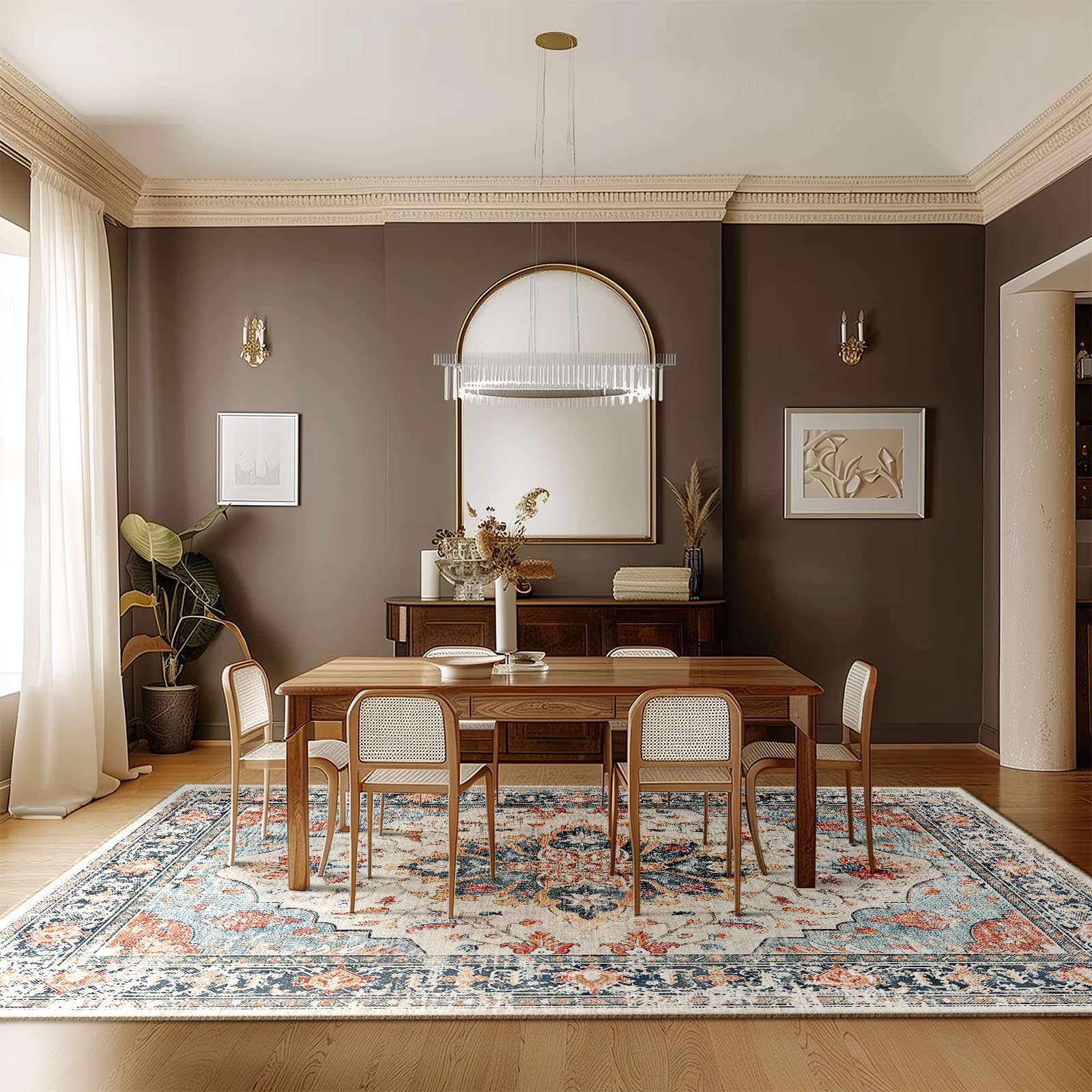 Area Rugs 5x7, Washable Rug, Non-Slip, Rugs for Living Room, Kitchen Rugs, Rugs