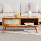 Nancy Solid Acacia Wood Coffee Table for Living Room