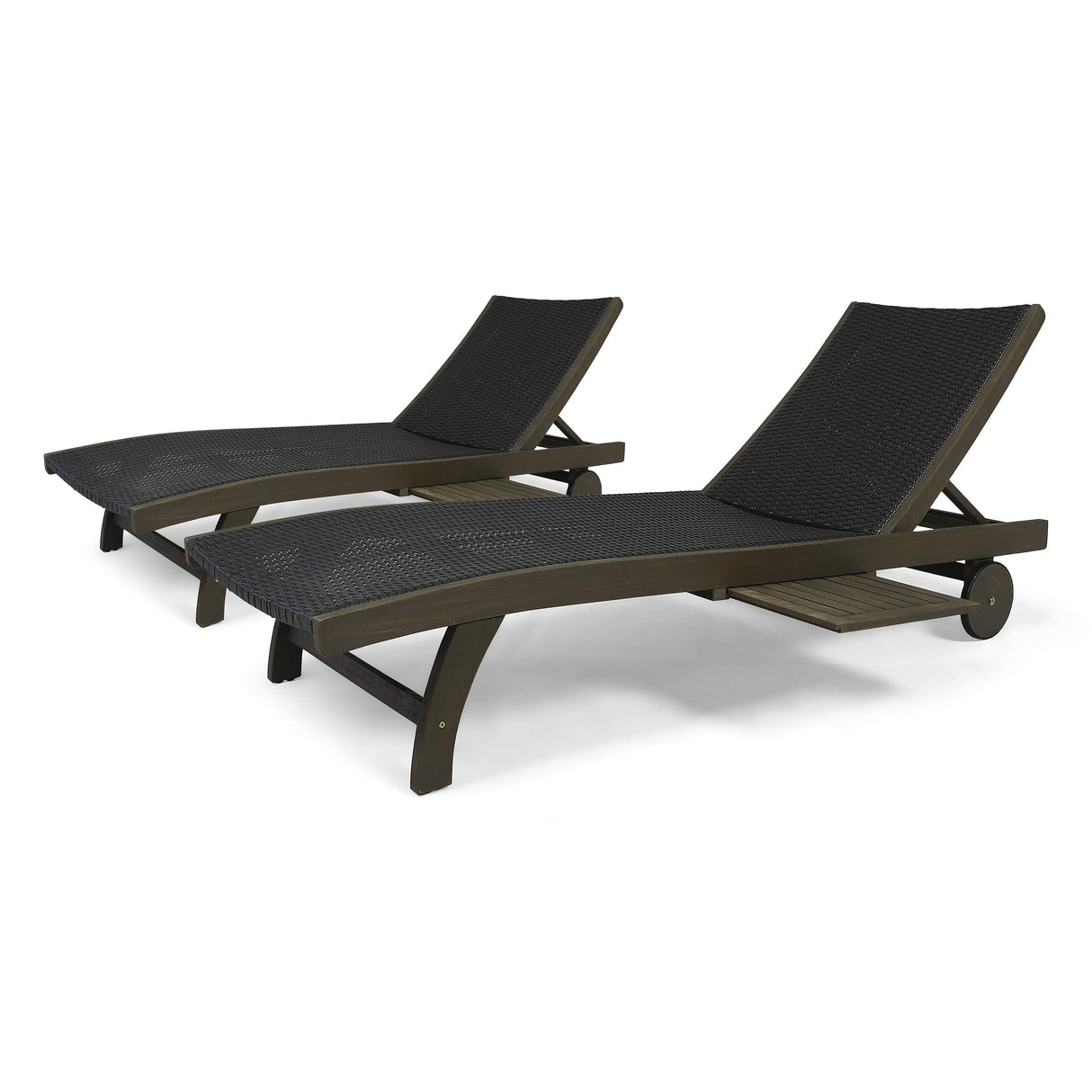 307672 Patio Lounge Chairs, Gray + Gray Finish