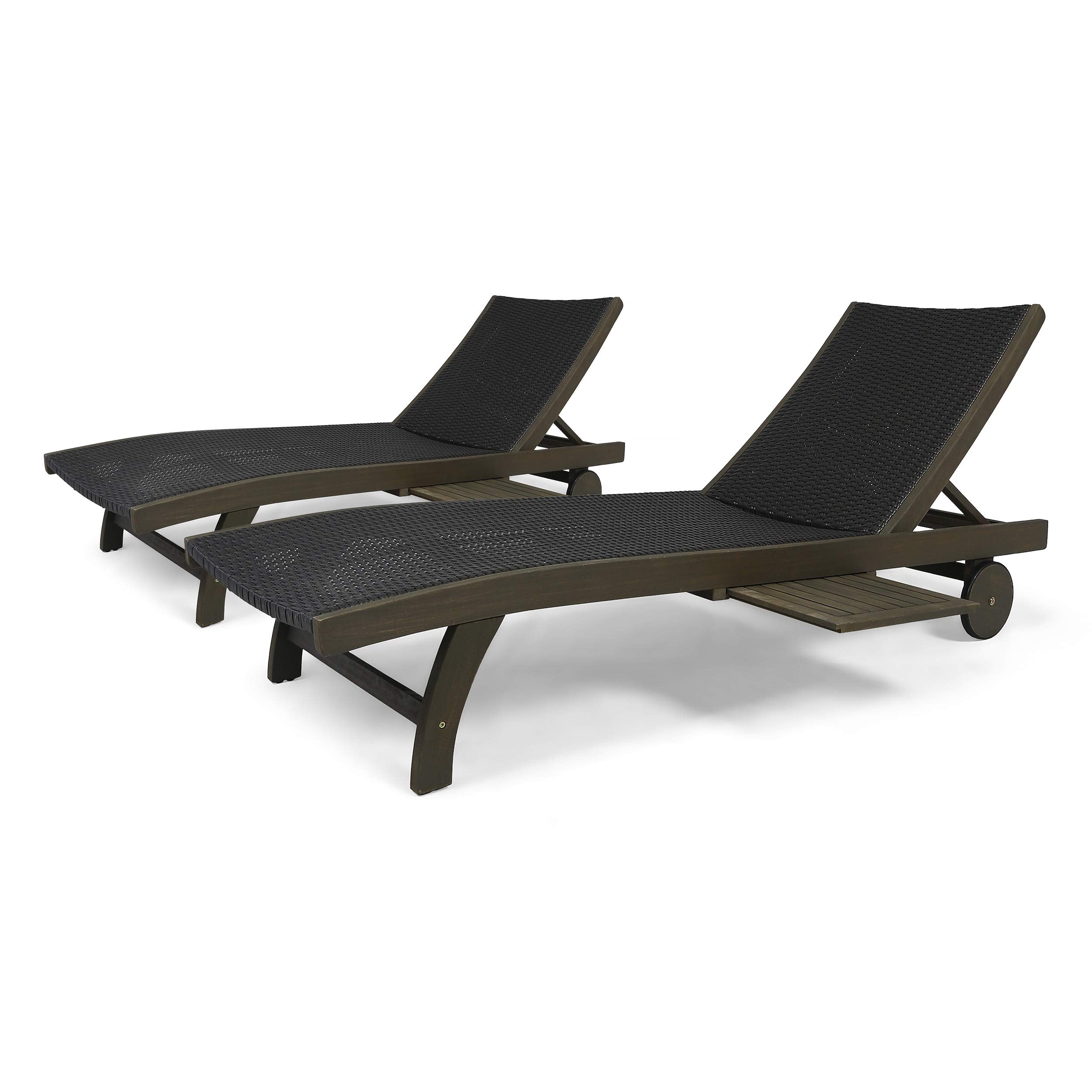 307672 Patio Lounge Chairs, Gray + Gray Finish