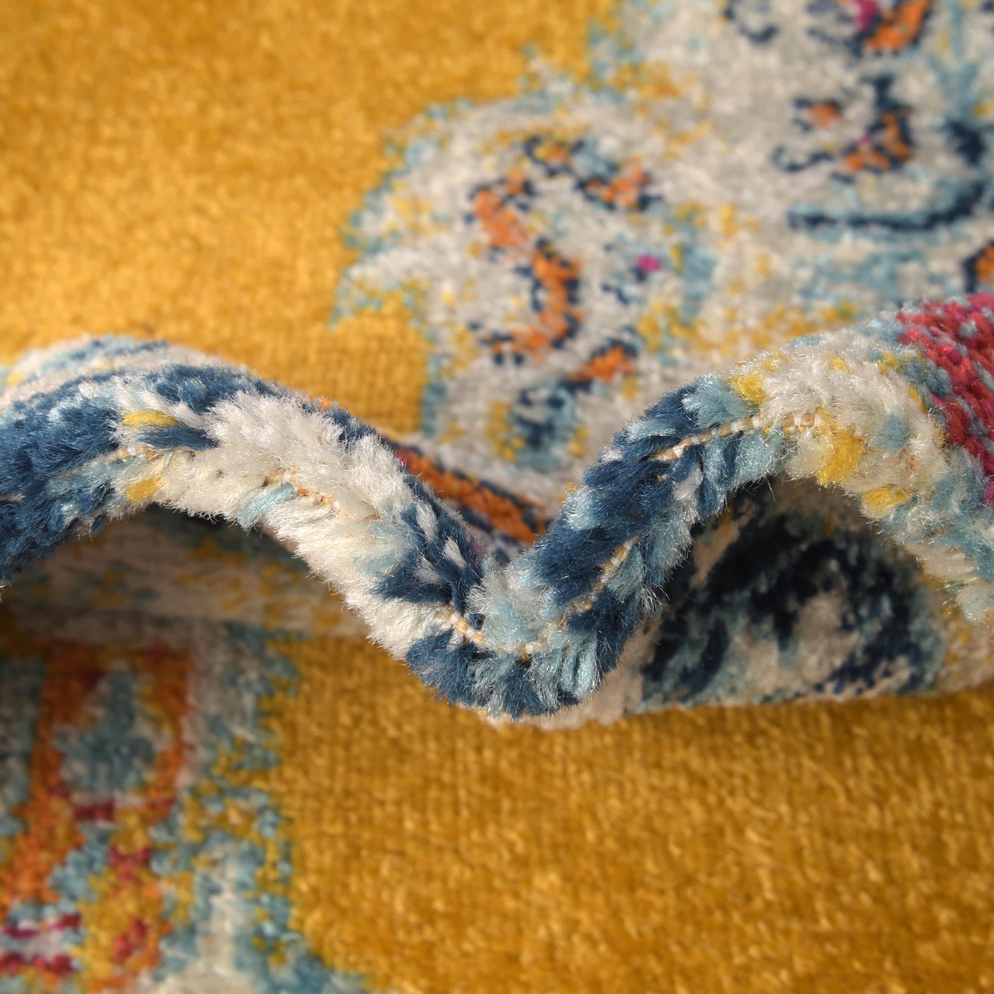 Rugs.com Parker Collection Rug – 10' X 14' Yellow Medium Rug Perfect for Living Rooms, Large Dining Rooms, Open Floorplans