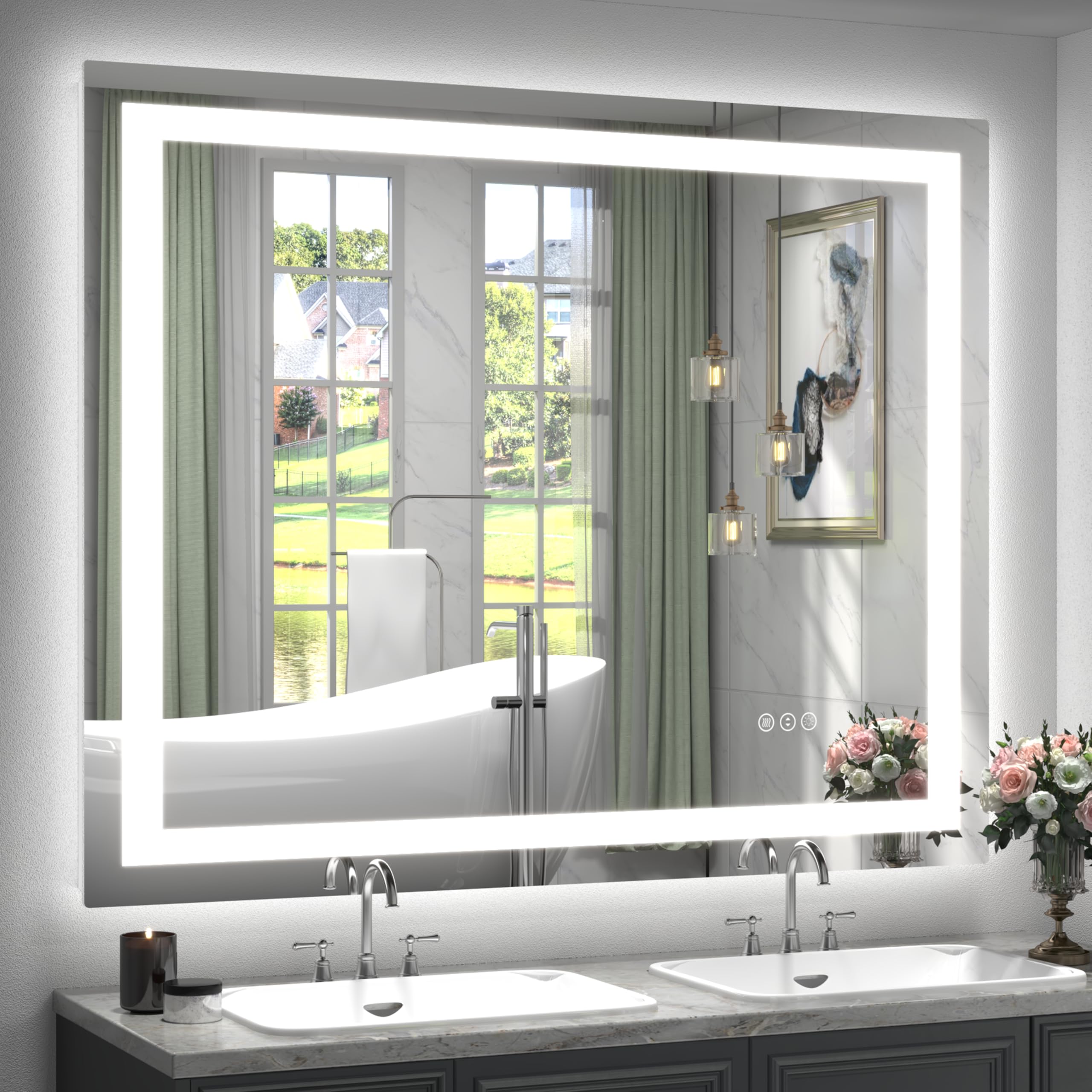 LED Bathroom Mirror, Lighted Vanity Mirrors