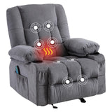 Massage Rocker Recliner Chair with Vibration Massage and Heat Ergonomic Lounge