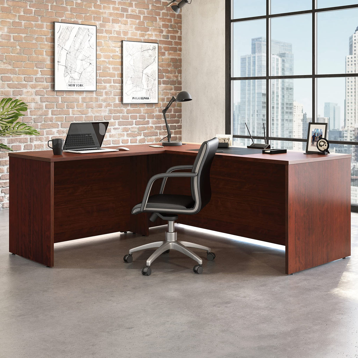 OfficeWorks by Sauder Affirm 72 X 30 Shell, 42'' Return Ste