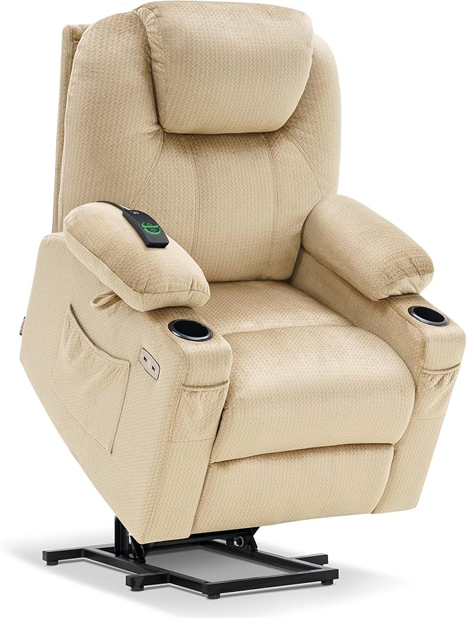 Medium Power Lift Recliner Chair Sofa with Massage and Heat for Elderly, 3 Positions